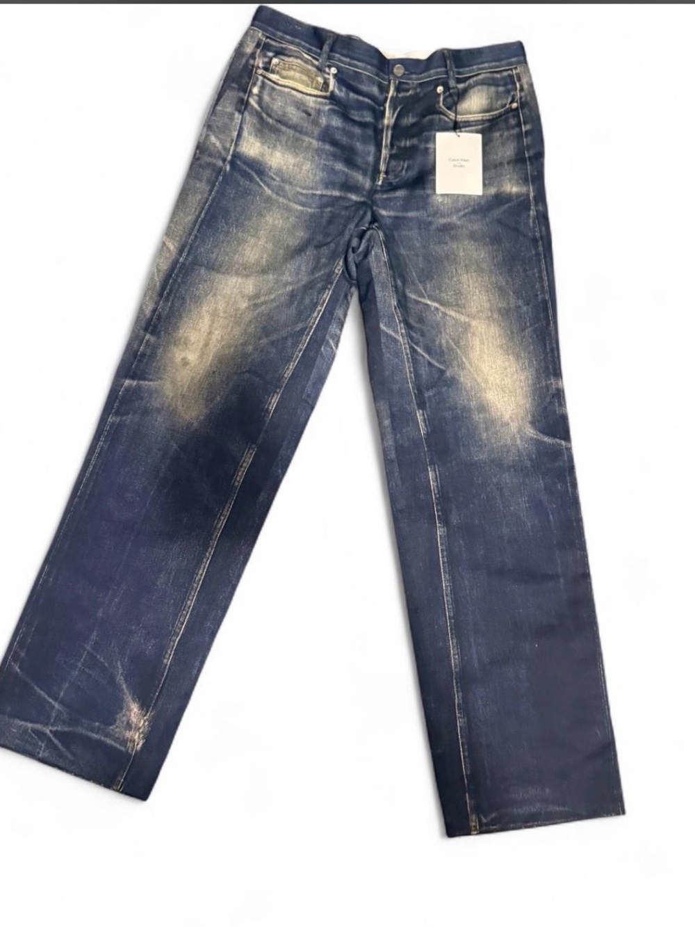 Calvin Klein Studio Dark Wash Wide Leg Jeans NWT